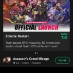 Màn hình chính của kho ứng dụng TapTap trên điện thoại Android, hiển thị các tựa game phổ biến và đề xuất.