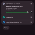 Màn hình thông báo Live Updates tương tác và biểu tượng Easter Egg độc đáo trên Android 16