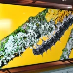Màn hình TV LG QNED85 86 inch hiển thị tranh kỹ thuật số, gợi ý biến TV cũ thành khung ảnh thông minh.