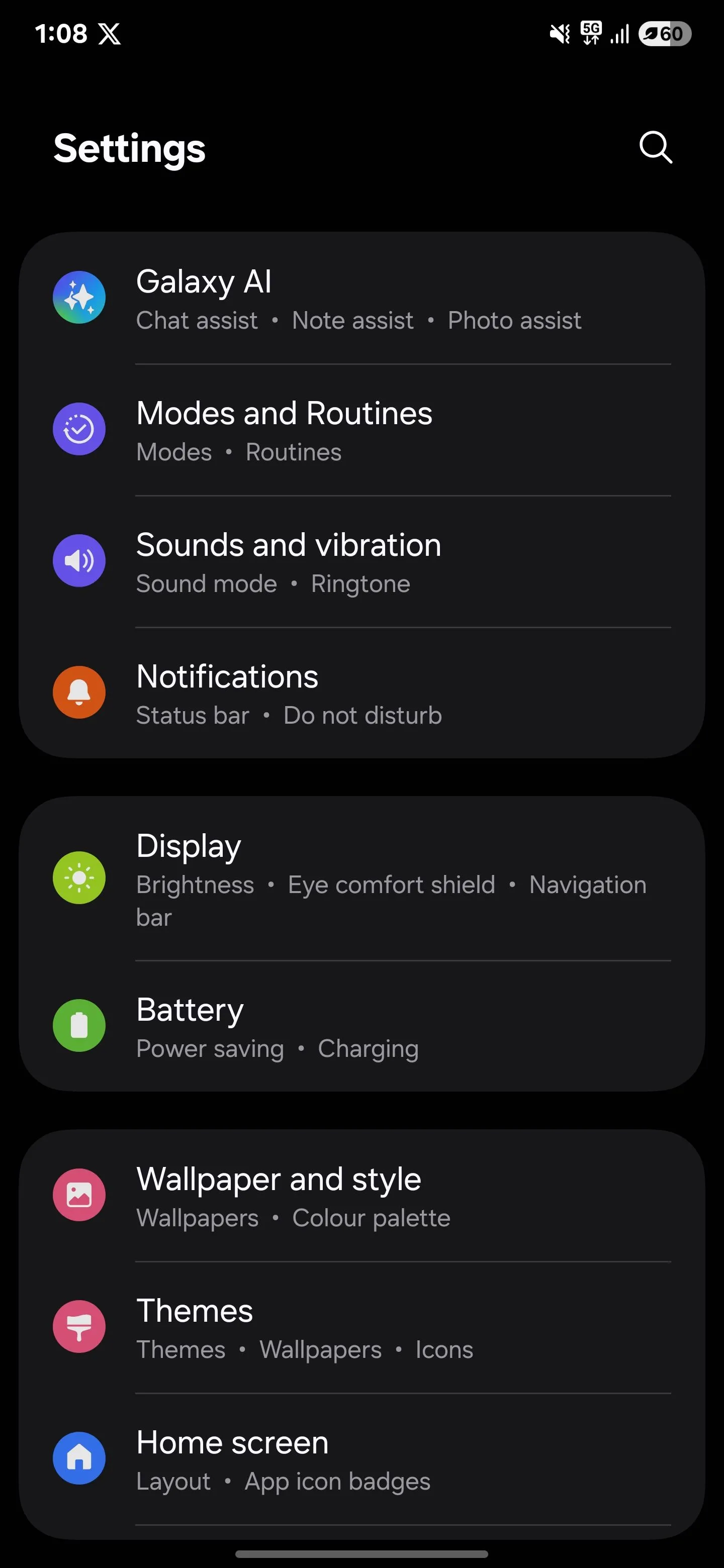 Menu cài đặt pin trên Samsung Galaxy S25 Ultra để bảo vệ tuổi thọ pin