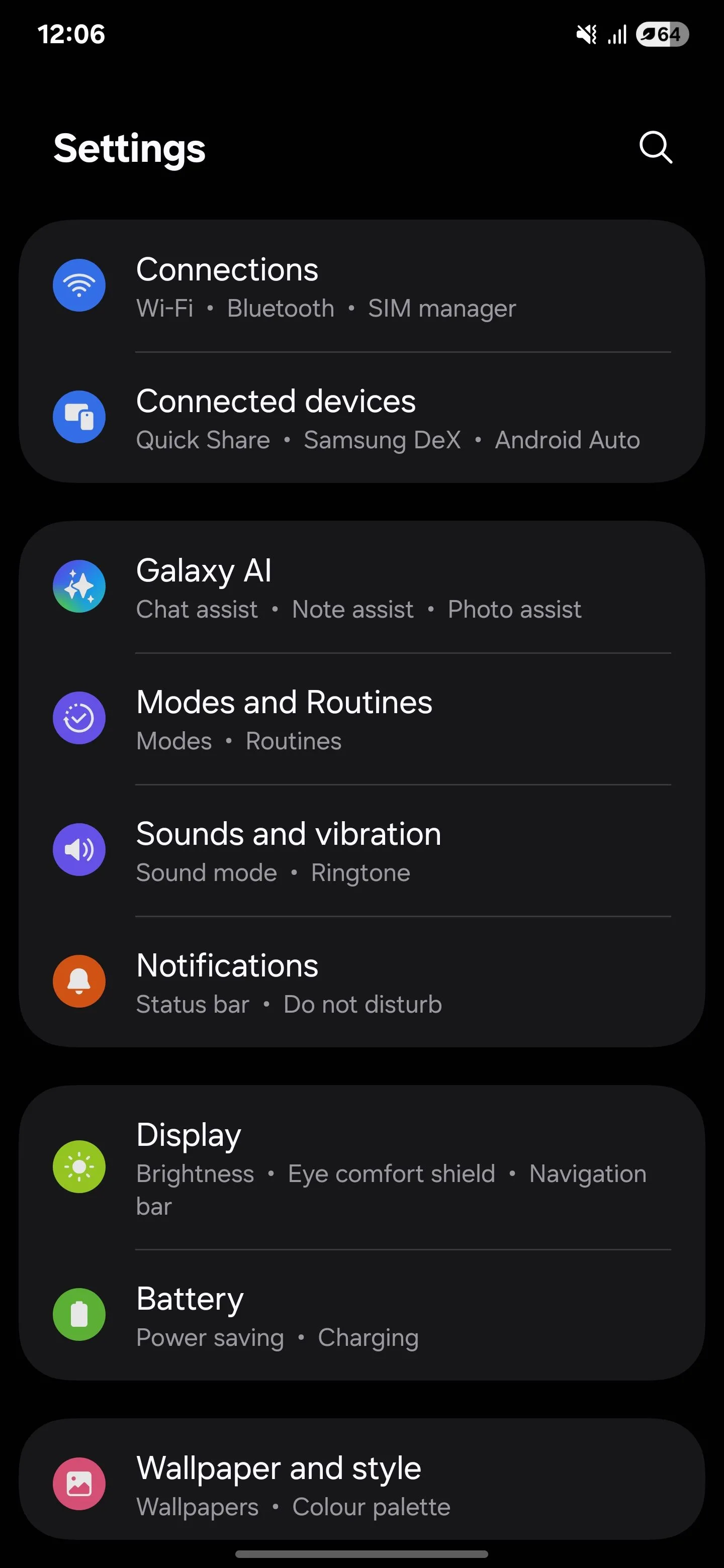Menu cài đặt thông báo trên màn hình khóa của Samsung Galaxy S25 Ultra