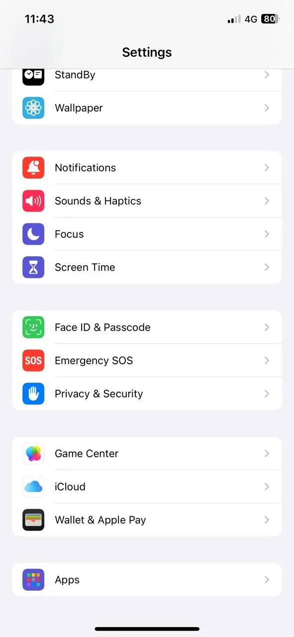 Menu Thư trong ứng dụng Cài đặt iPhone, dẫn đến các tùy chọn bảo vệ quyền riêng tư.