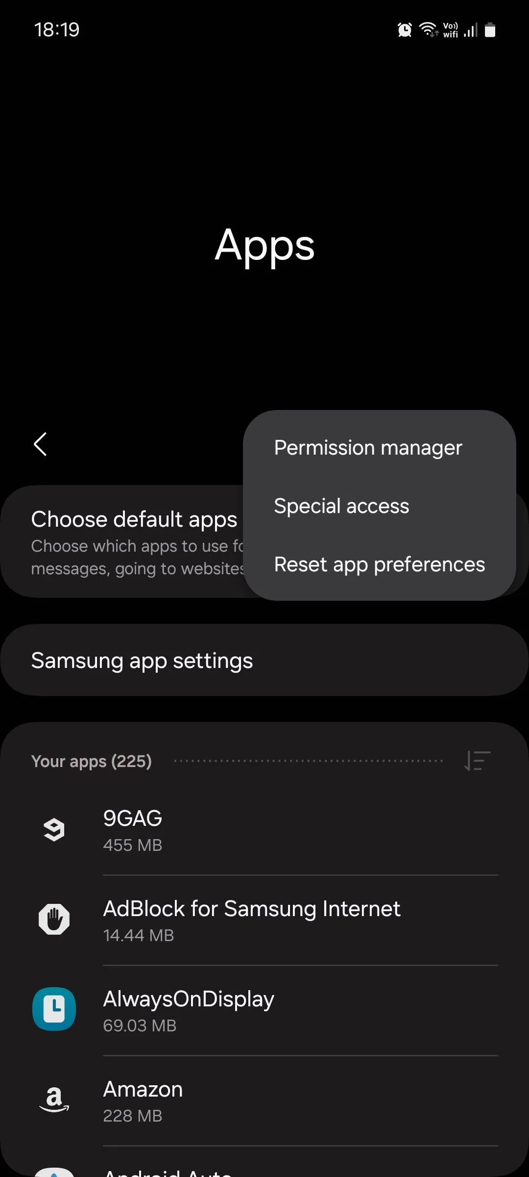 Menu Ứng dụng Samsung Galaxy One UI