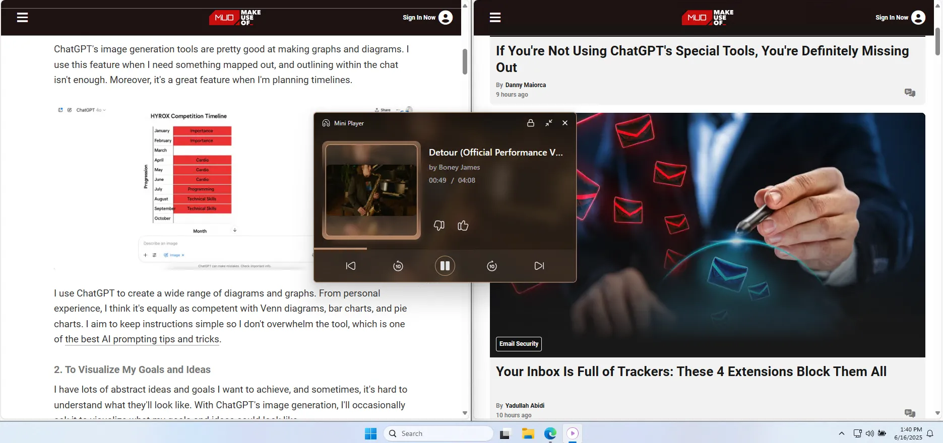 Mini-player tiện lợi của ứng dụng Venipa YouTube Music Desktop App