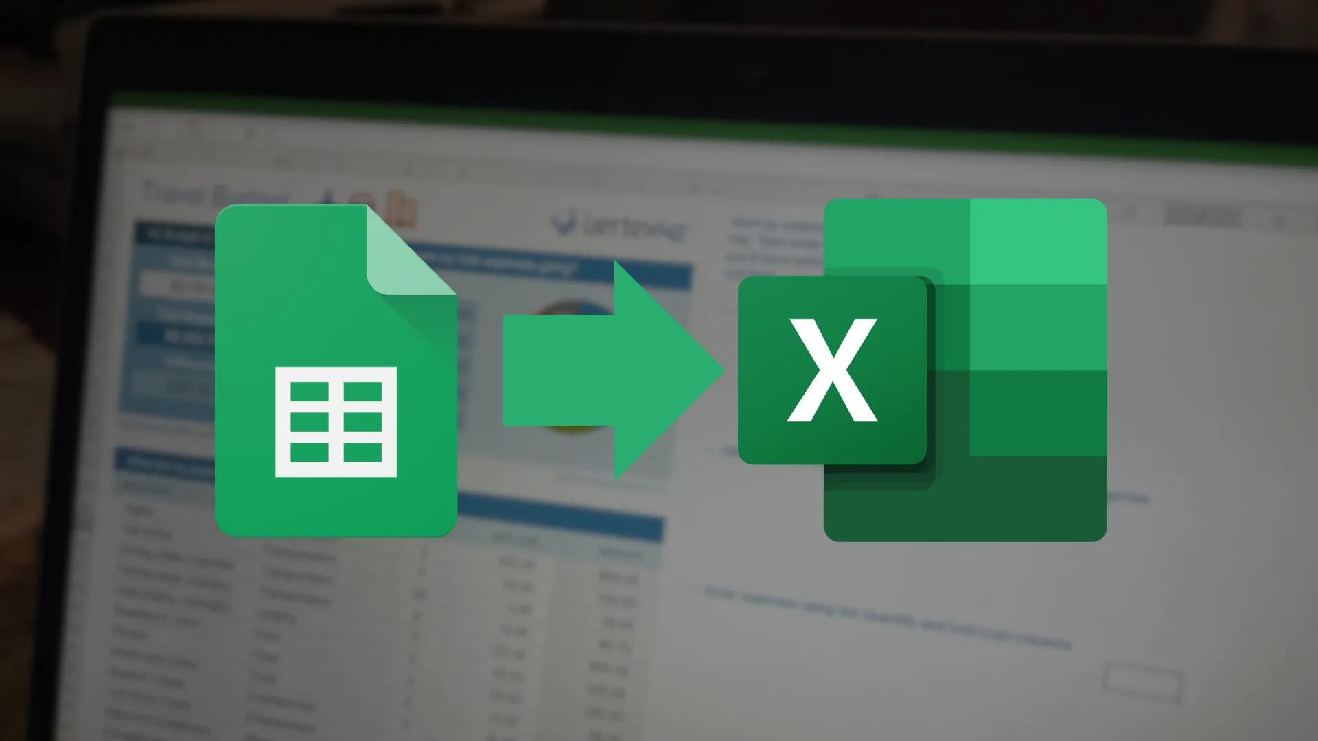 Mũi tên chỉ hướng từ Google Sheets sang Excel, minh họa quy trình chuyển đổi và tận dụng hai công cụ bảng tính