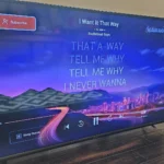 Người dùng đang hát karaoke trên ứng dụng Stingray Karaoke, minh họa việc sử dụng ứng dụng giải trí trên Smart TV có thể bị gián đoạn bởi mã độc