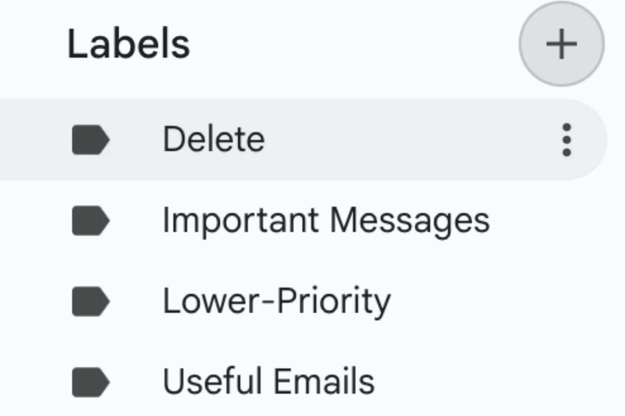 Nhãn Gmail trên giao diện web giúp phân loại email hiệu quả