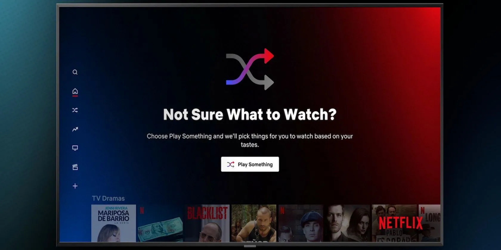 Nút Play Something trên giao diện Netflix