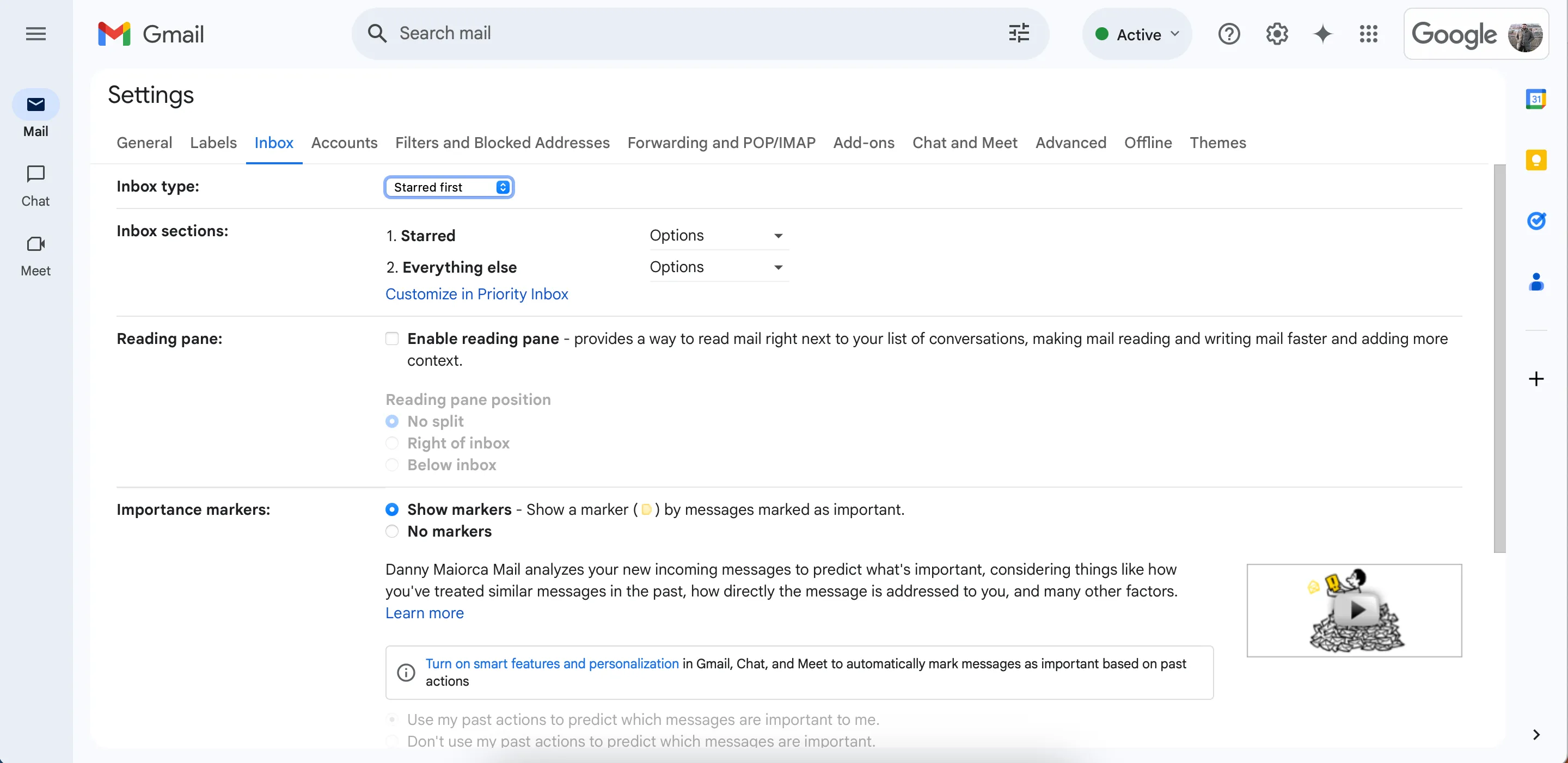 Phần &quot;Starred first&quot; trong Gmail giúp ưu tiên hiển thị email quan trọng