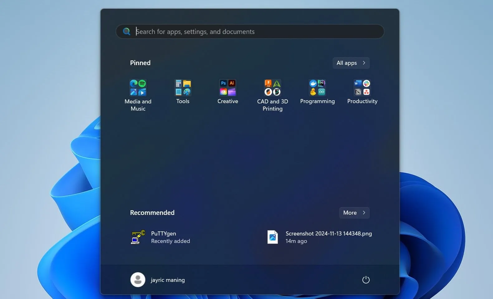 Sắp xếp các ứng dụng thường dùng bằng cách ghim và nhóm chúng trên Start Menu