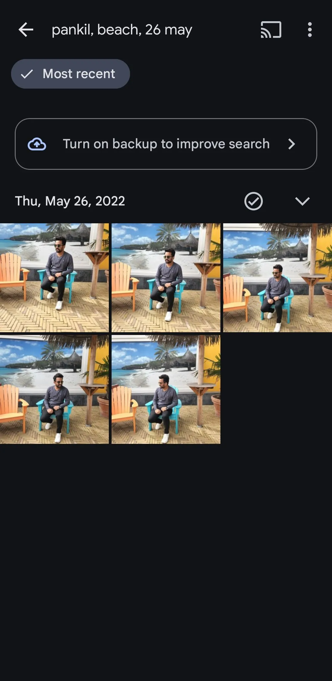 Sử dụng nhiều bộ lọc để tìm ảnh trên Google Photos