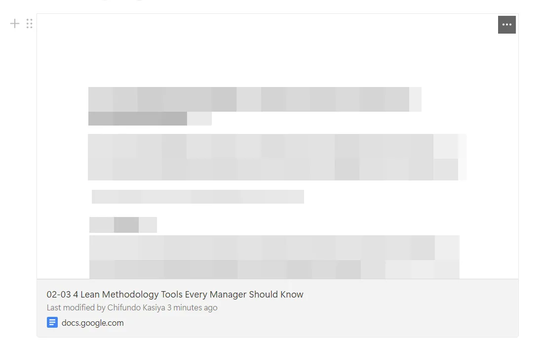 Tài liệu Google Docs được nhúng và hiển thị trực tiếp trong trang Notion, giúp xem mà không cần mở trình duyệt mới.