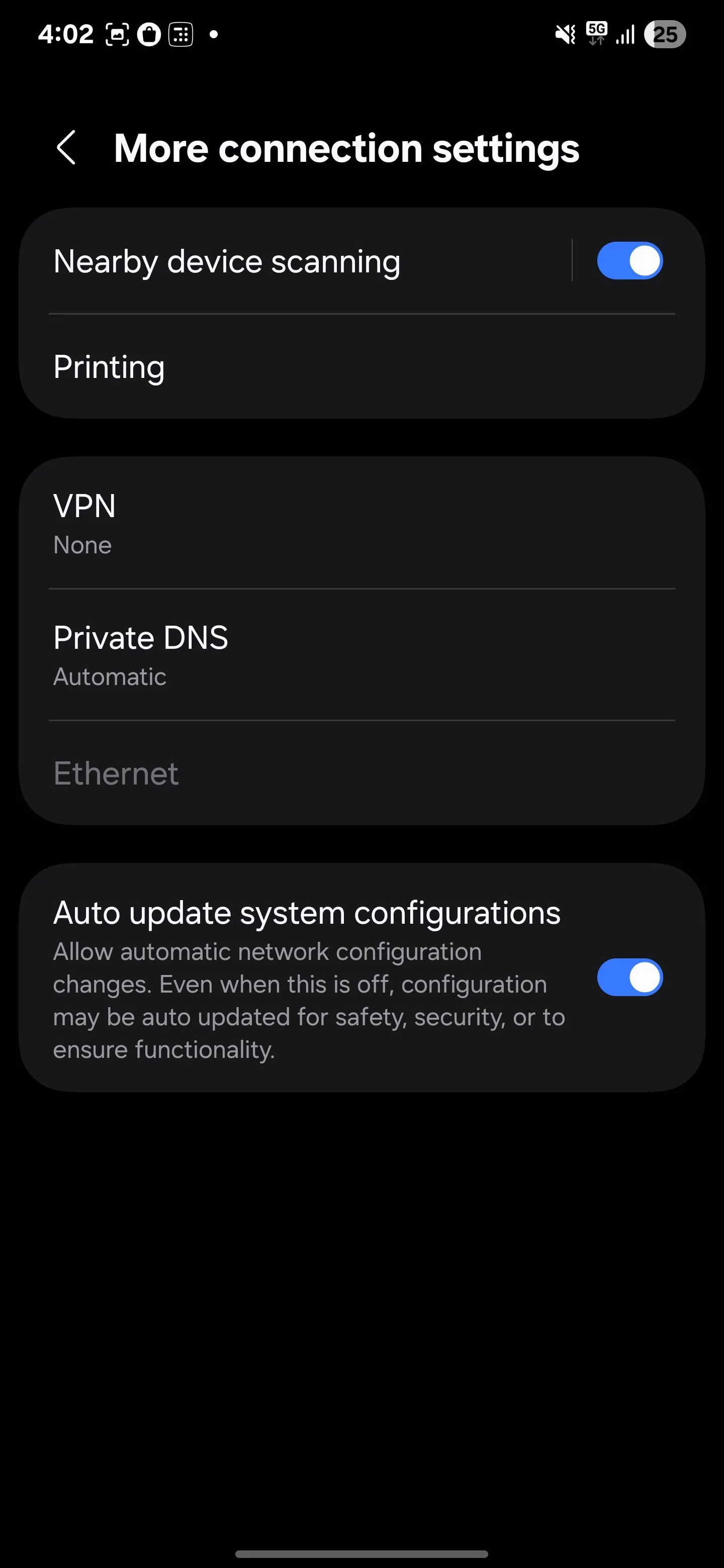 Tắt tính năng Quét thiết bị lân cận (Nearby Device Scanning) trên Samsung
