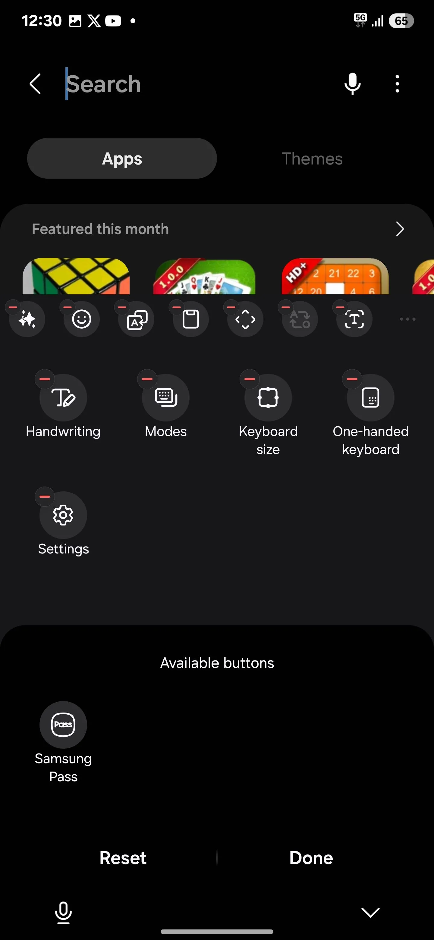Thêm Samsung Pass vào thanh tác vụ của bàn phím Samsung Keyboard