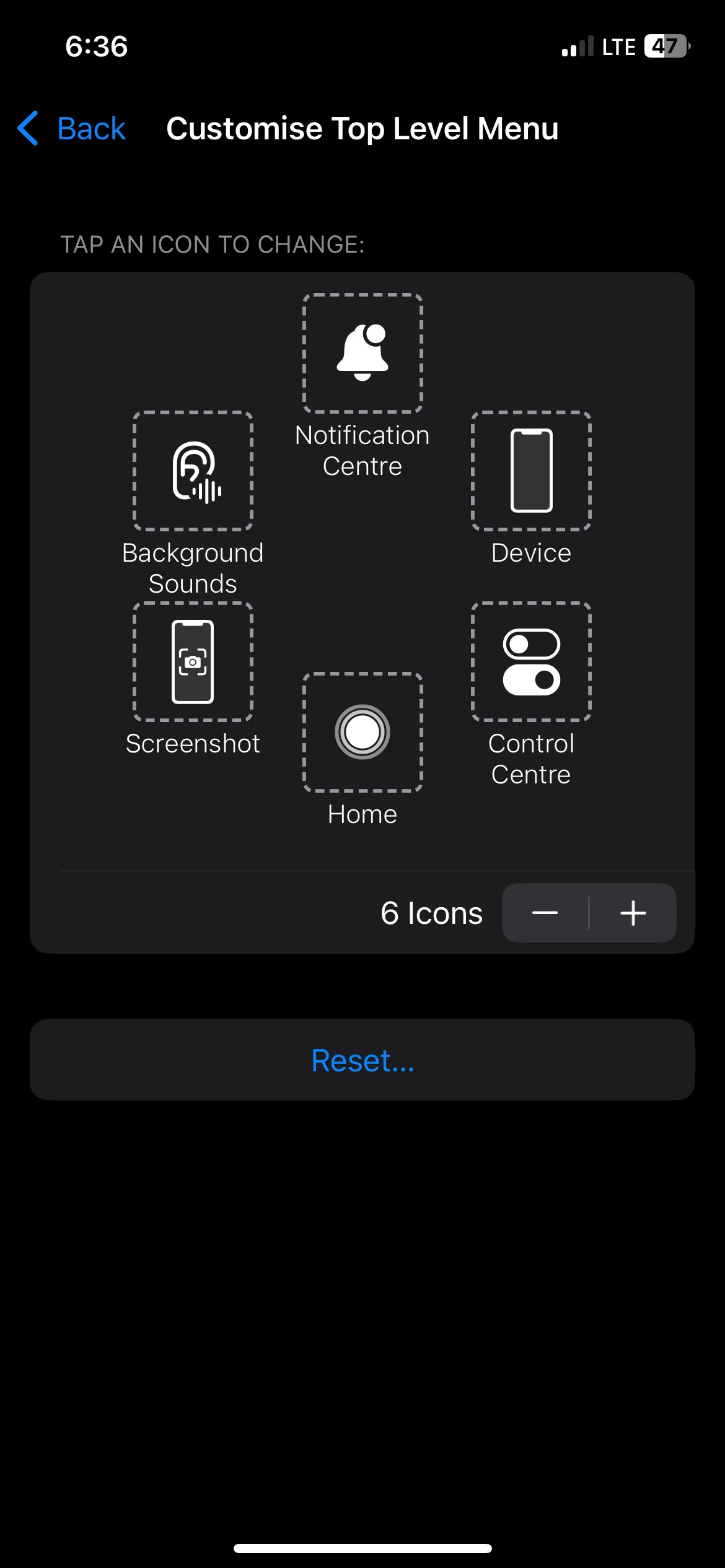 Thêm tùy chọn Ảnh chụp màn hình vào menu AssistiveTouch trên iPhone