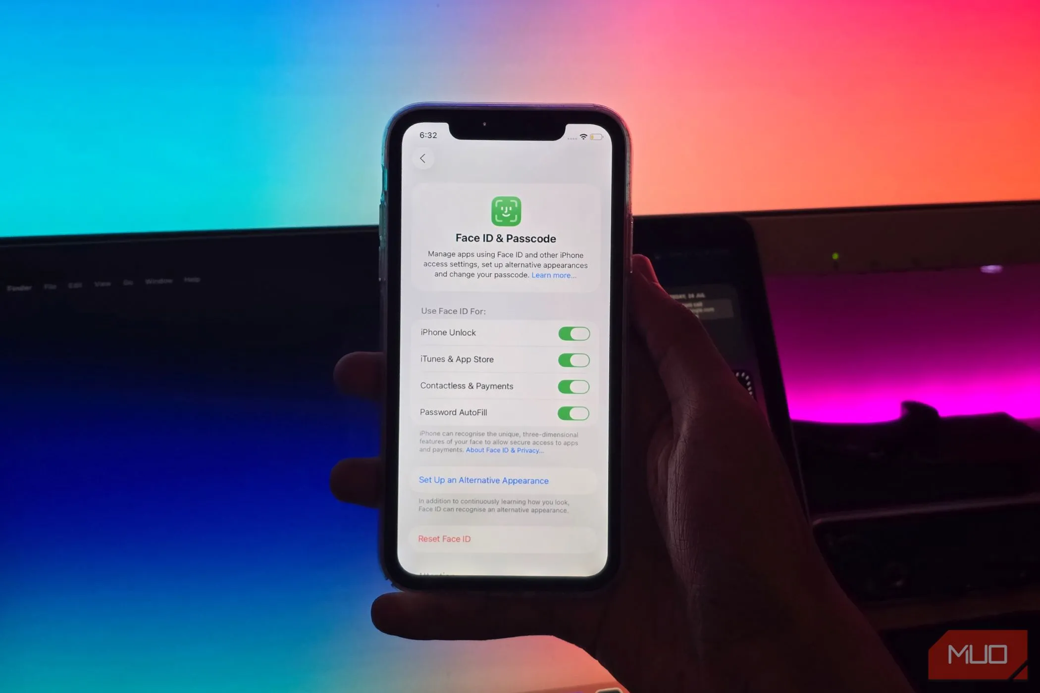 Thiết lập Face ID trên iPhone để kiểm tra chức năng nhận diện khuôn mặt