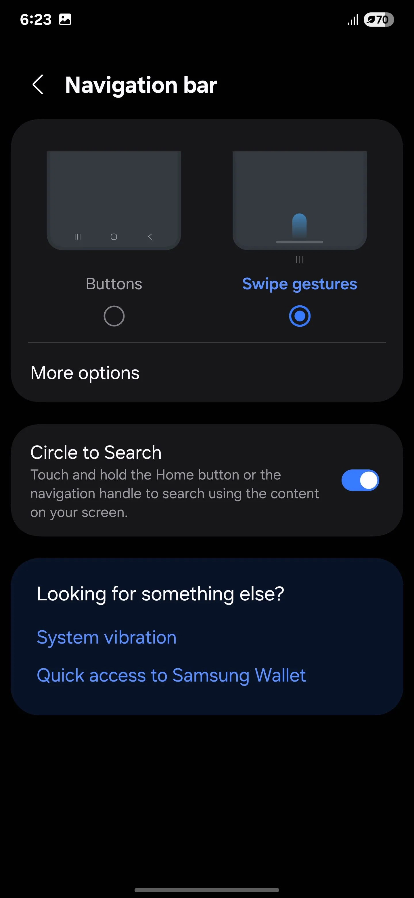 Thiết lập thanh điều hướng với cử chỉ vuốt trên Samsung One UI 7