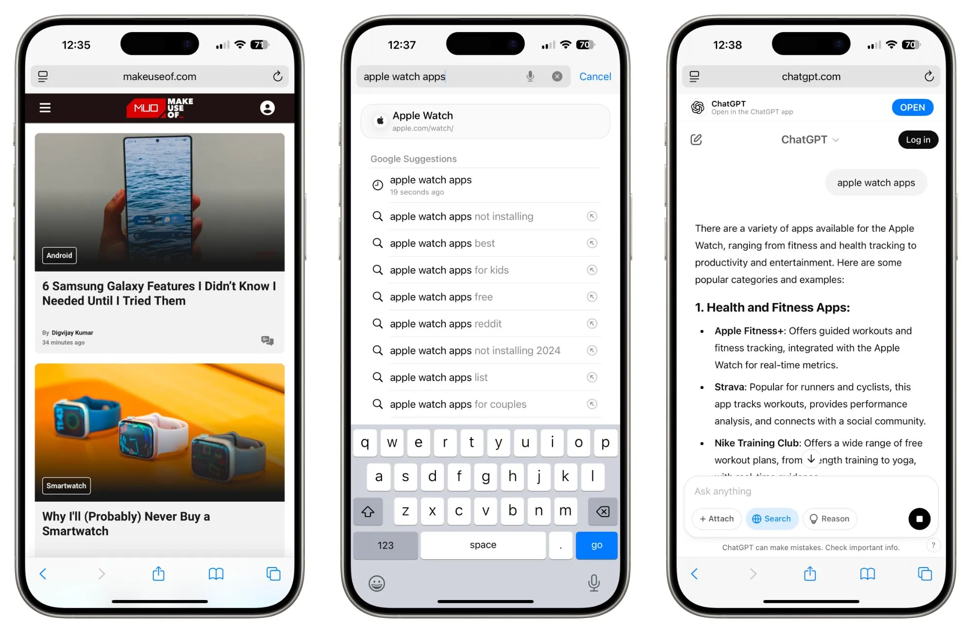 Thiết lập tiện ích mở rộng ChatGPT Search trong cài đặt Safari iOS.