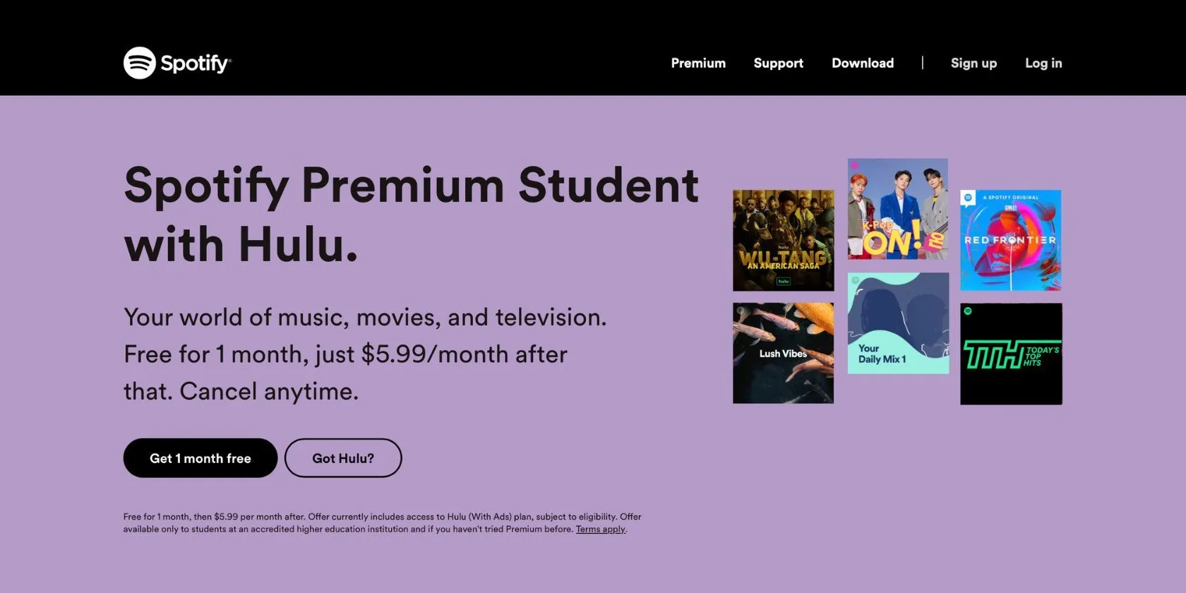Thông tin chi tiết về gói Spotify Premium Student với ưu đãi giảm giá dành cho sinh viên.