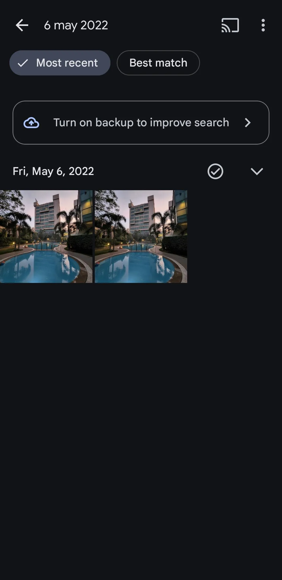 Tìm kiếm ảnh theo ngày tháng trong Google Photos