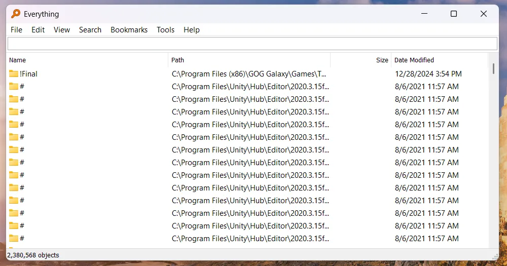 Tìm kiếm file cực nhanh với ứng dụng Everything trên Windows