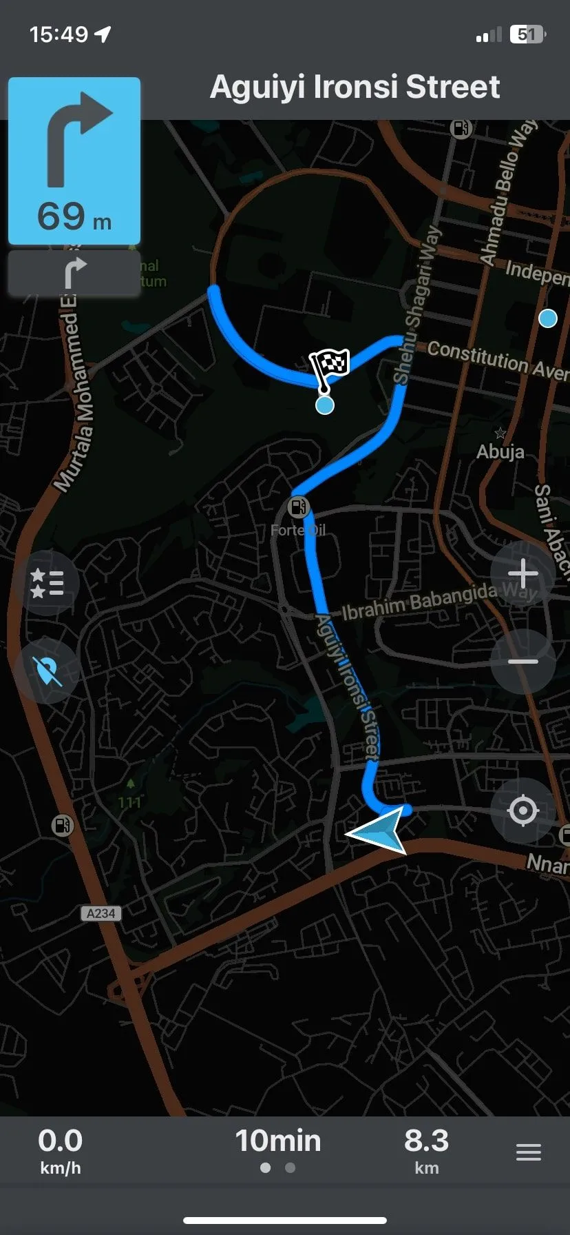 Tính năng điều hướng và chỉ đường trên bản đồ Organic Maps khi không có kết nối internet