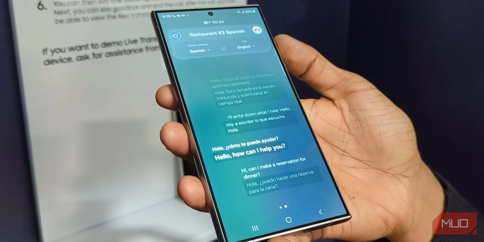 Tính năng Live Translate của Galaxy AI trên Samsung S24 Ultra