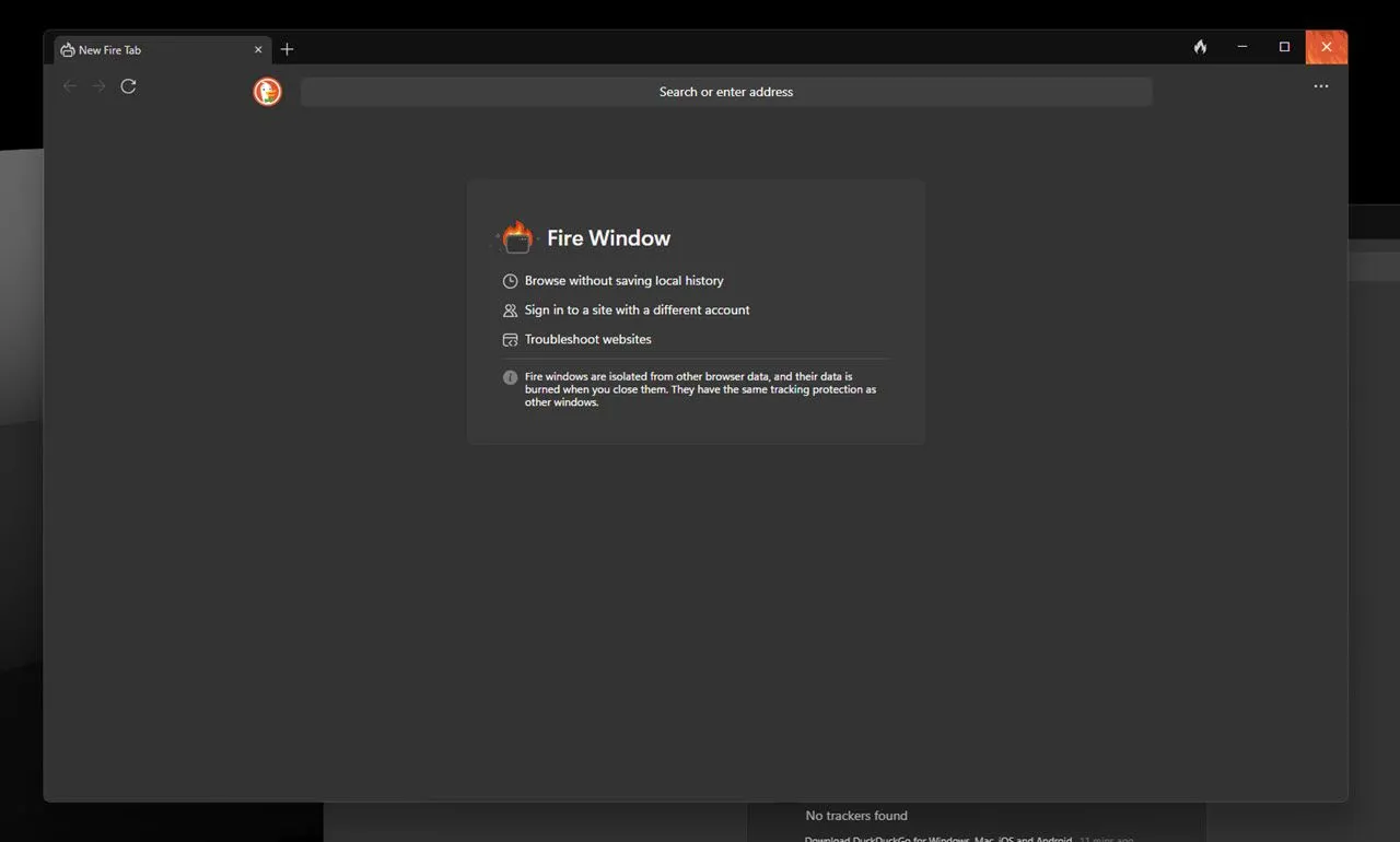 Tính năng nút Fire của trình duyệt DuckDuckGo giúp xóa dữ liệu nhanh chóng