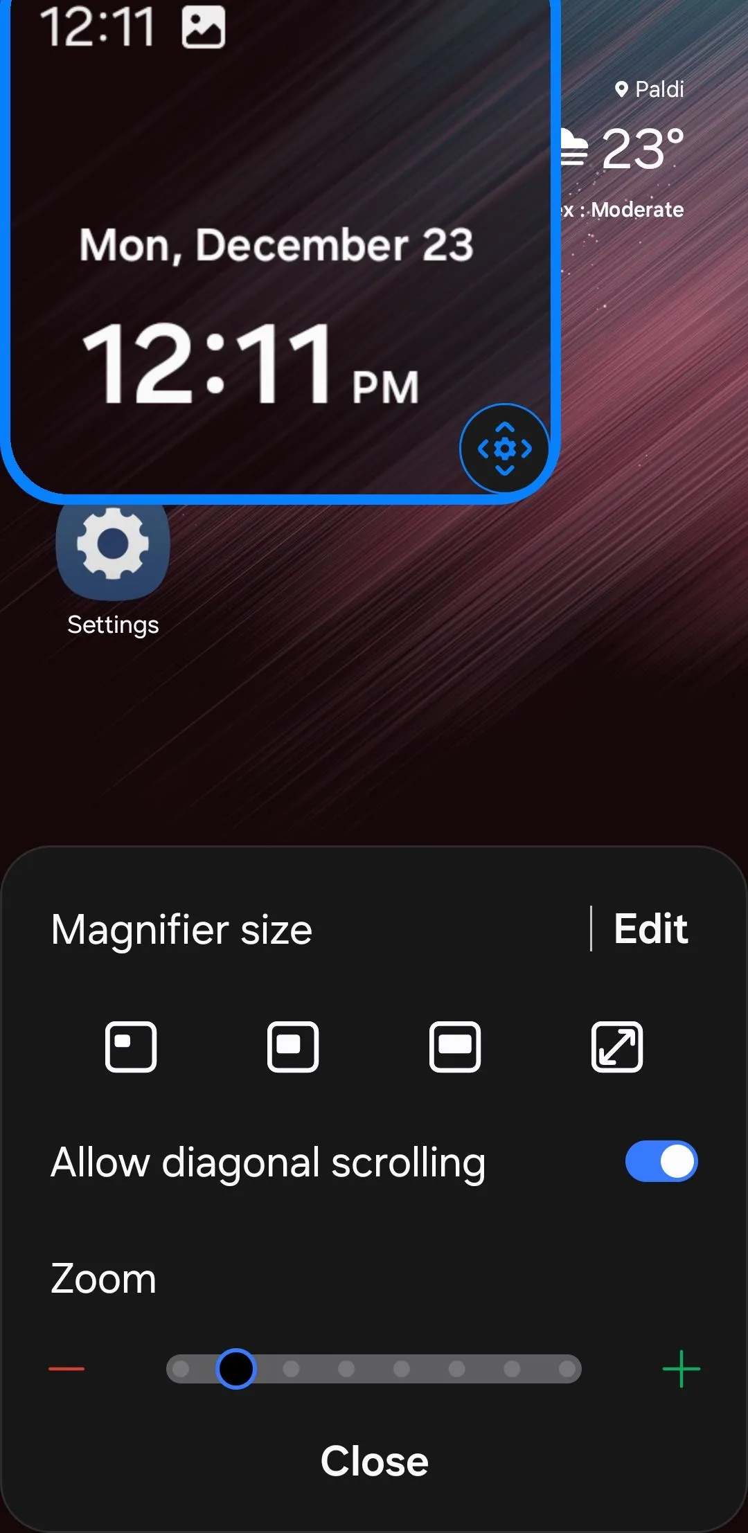 Tính năng phóng đại màn hình trên điện thoại Android