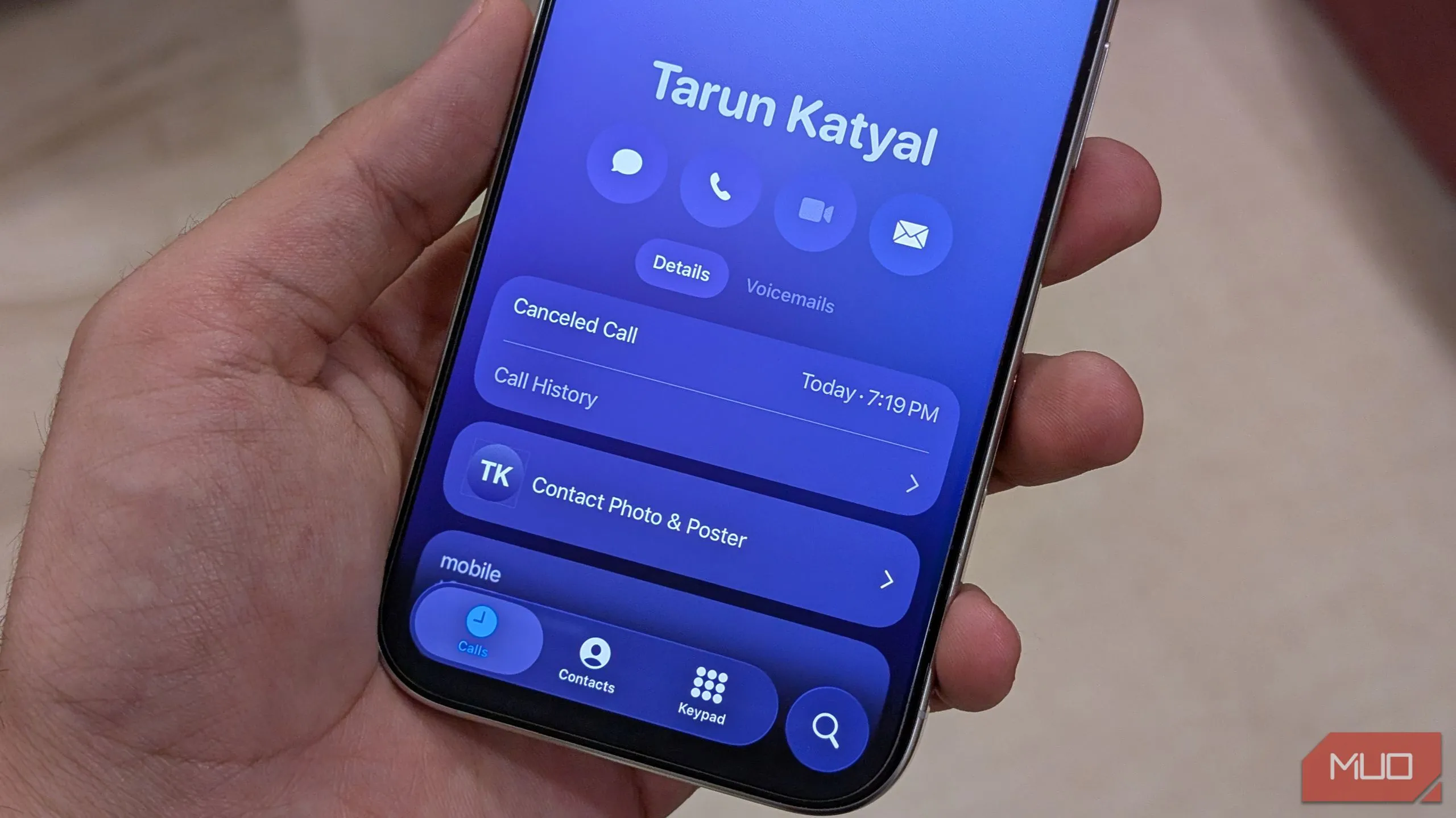 Tính năng xem lịch sử cuộc gọi riêng từng liên hệ trên iOS 26