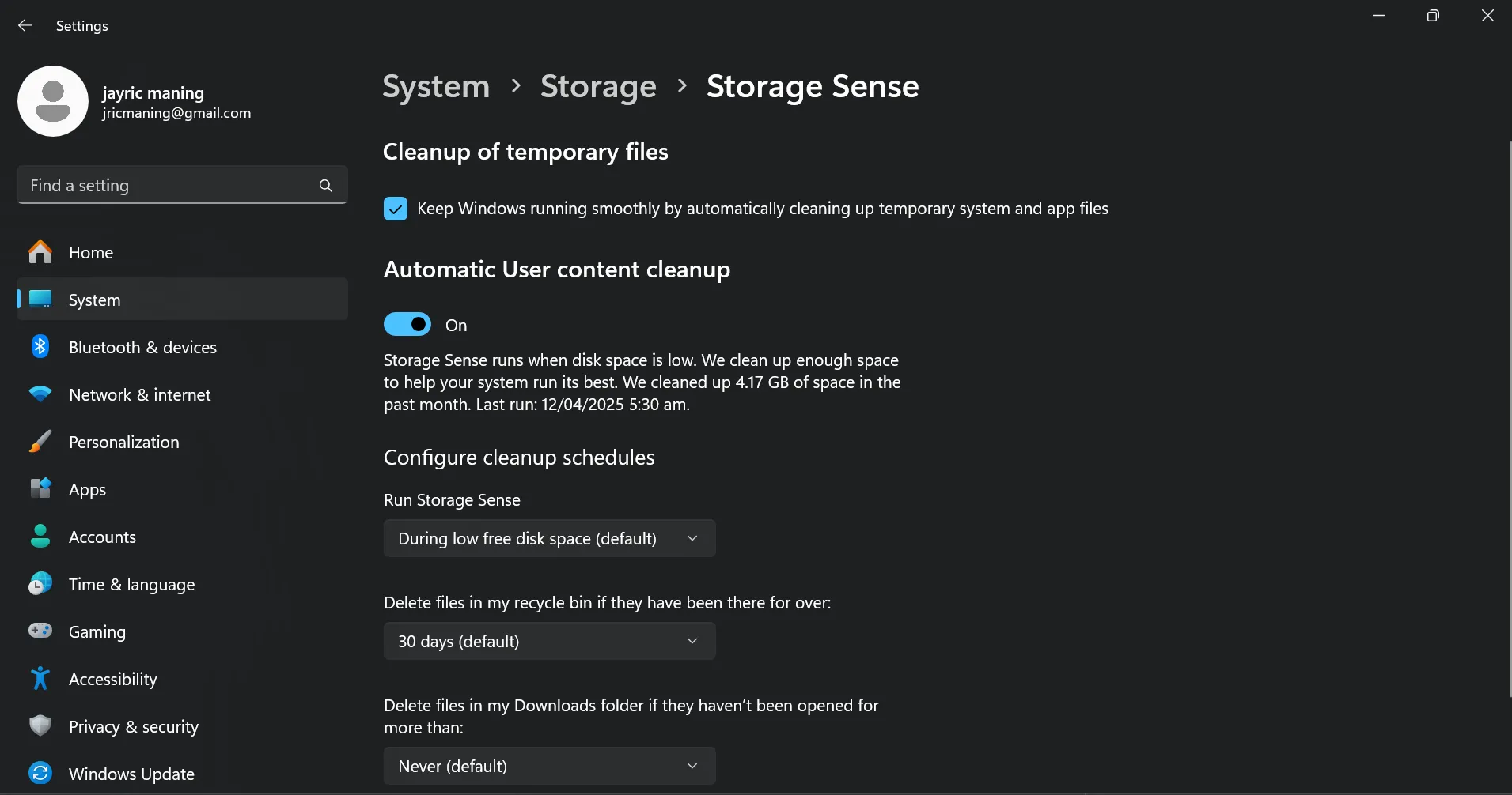 Tối ưu dung lượng lưu trữ với tính năng Storage Sense của Windows