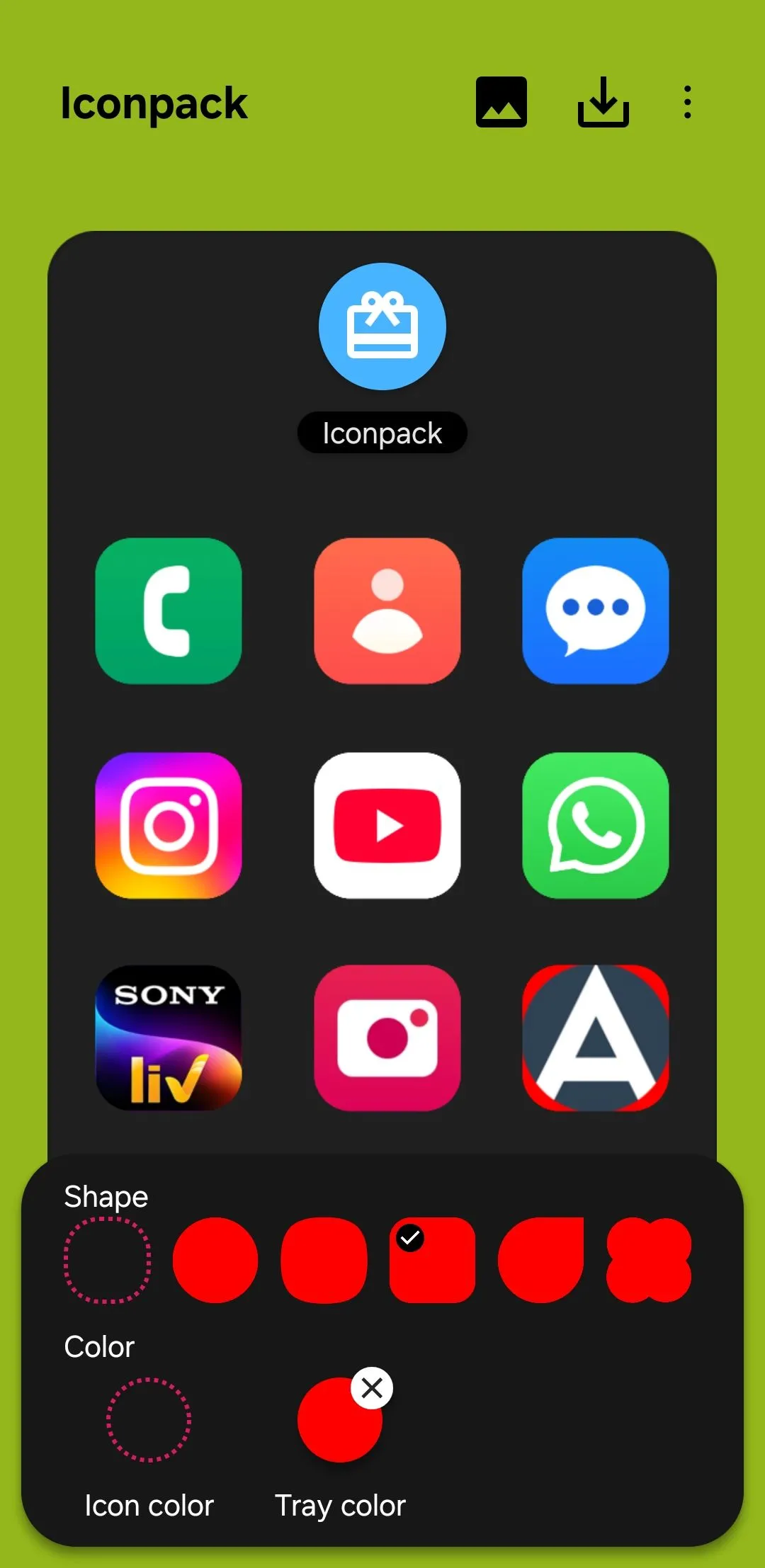 Tùy chỉnh hình dạng biểu tượng ứng dụng trong module Theme Park của Good Lock trên điện thoại Samsung.