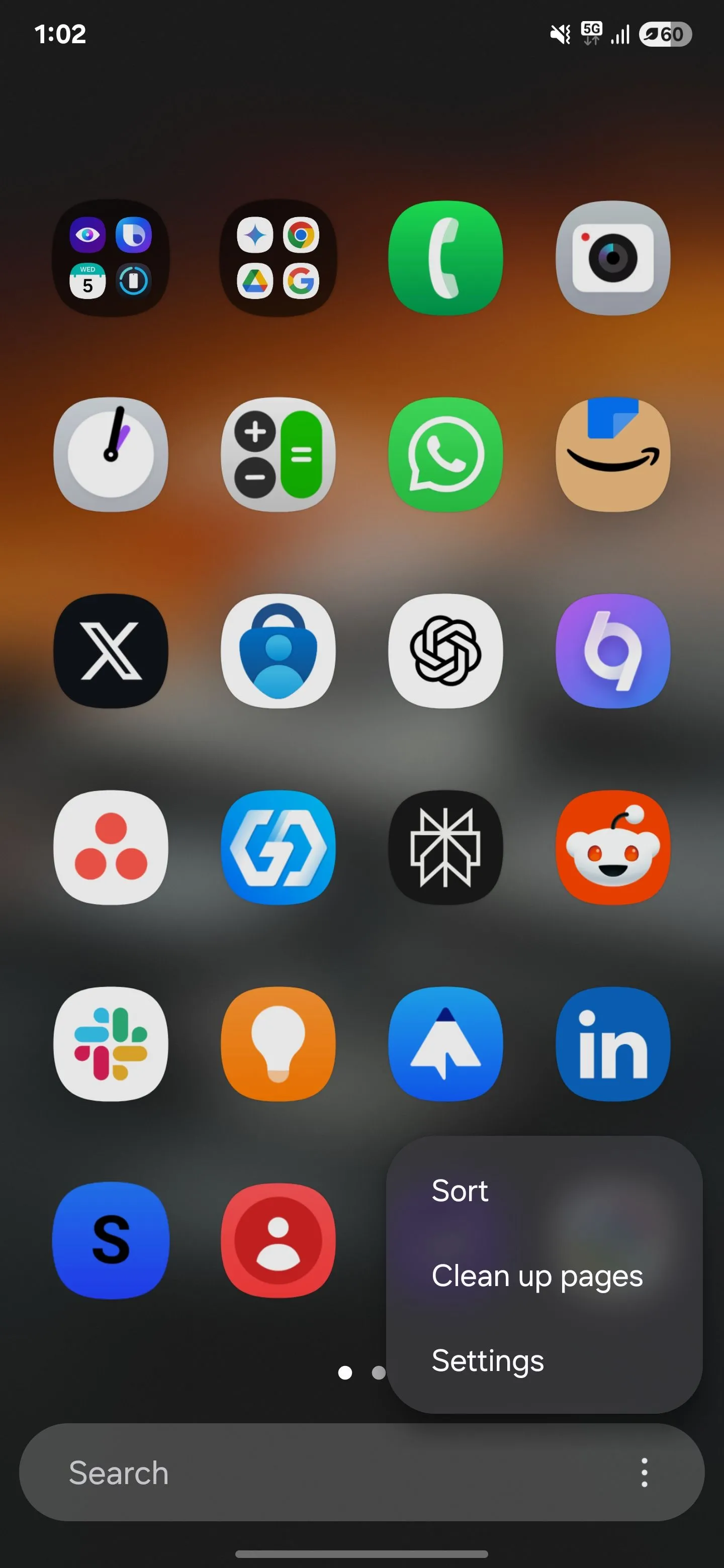 Tùy chọn sắp xếp ngăn kéo ứng dụng theo chiều dọc trên Samsung One UI