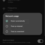 Tùy chọn sử dụng mạng có giới hạn trên Android để tiết kiệm data