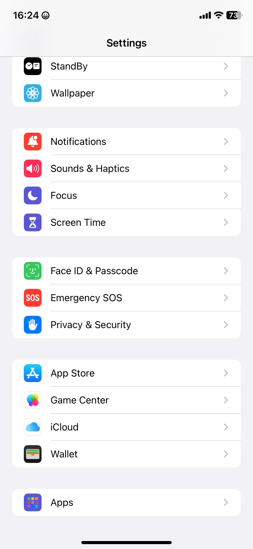 Tùy chọn ứng dụng trong cài đặt iPhone