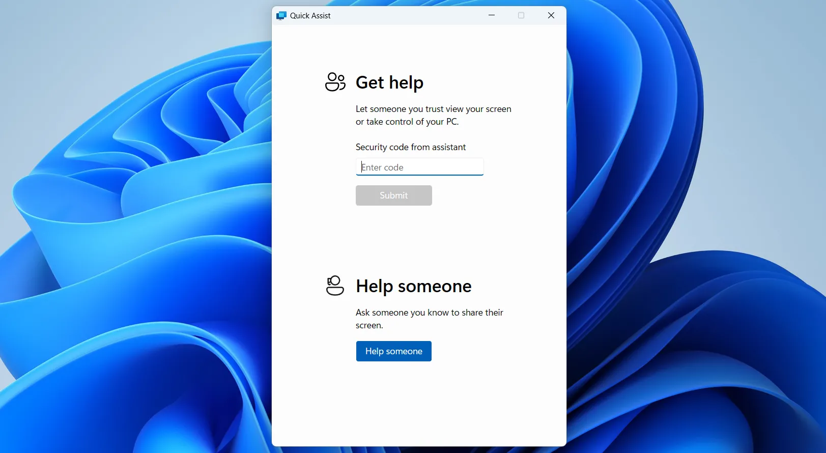 Ứng dụng Quick Assist trên Windows 11