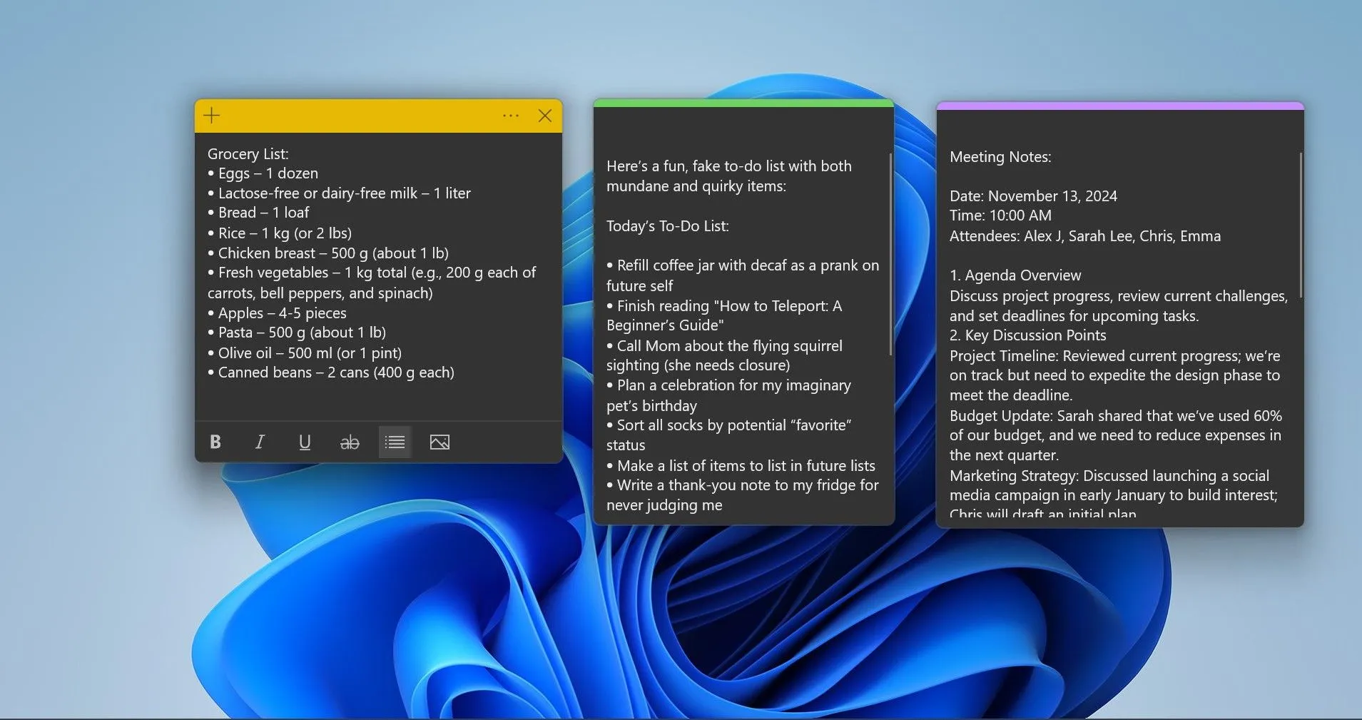 Ứng dụng Windows Sticky Notes giúp tổ chức các ghi chú và nhiệm vụ