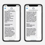 Ví dụ tin nhắn lừa đảo smishing nhắm vào iMessage của Apple được Bleeping Computer công bố