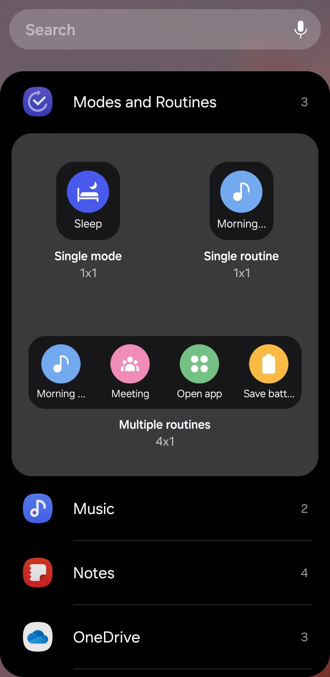 Widget Chế độ và Quy trình trên Android