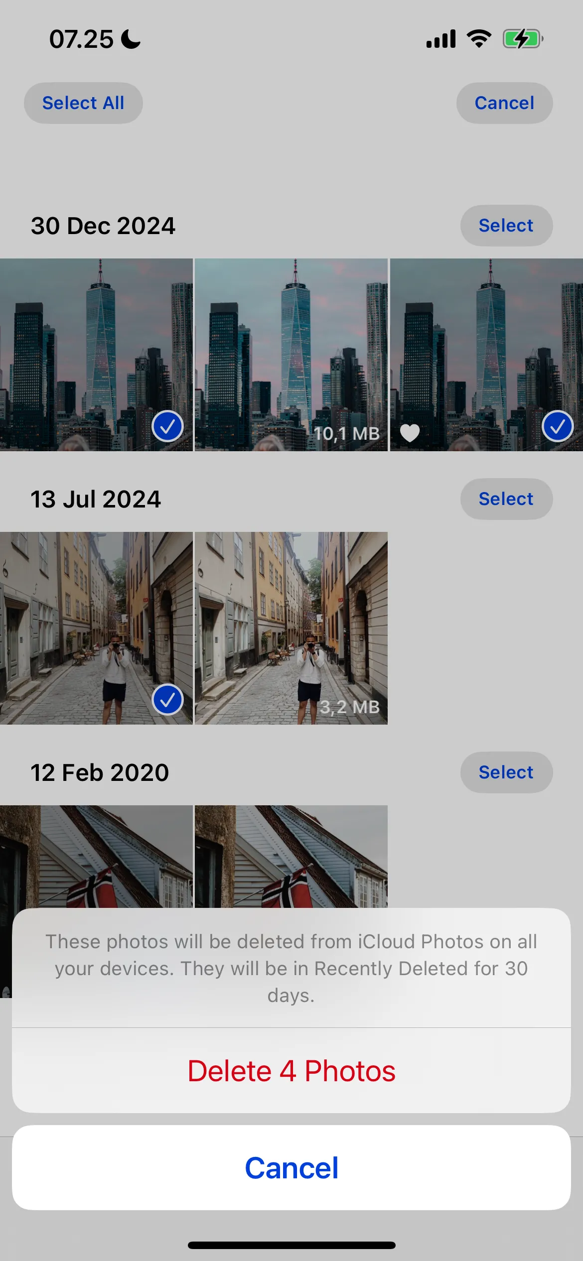 Xóa ảnh trùng lặp trên iPhone qua thư mục bản sao
